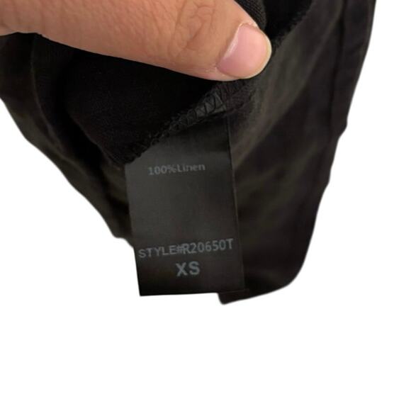 Tuckernuck 100% Linen Black Annie Smocked Mini Dress Size XS - Picture 7 of 8